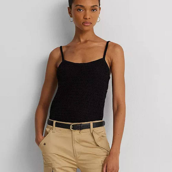 Lauren Ralph Lauren Women's Linen Blend Jumper Tank Top Size XS - Picture 1 of 8